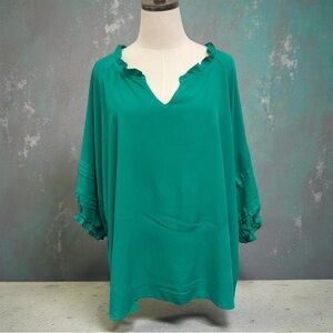 **LIKE NEW*** ANDREE BY UNIT Teal Ruffled Blouse